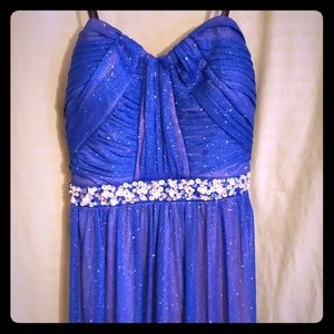 Beautiful blue prom dress
